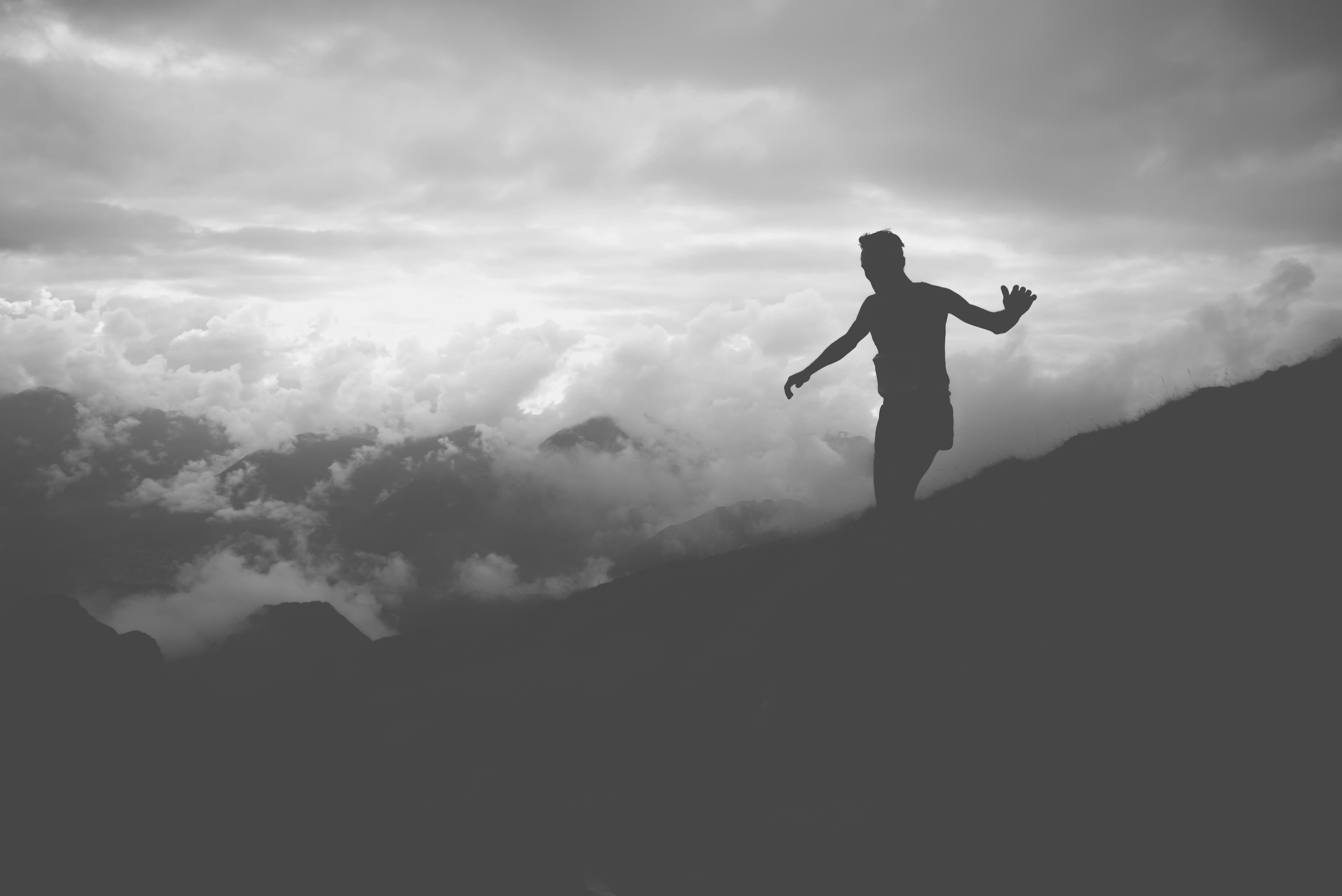 Coureur en pleine nature